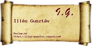 Illés Gusztáv névjegykártya